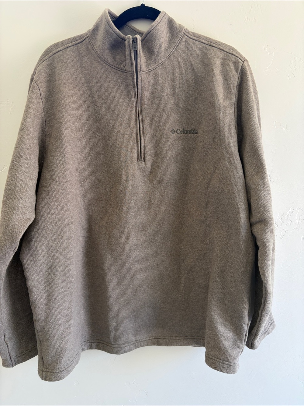 Columbia Men's Quarter-Zip Fleece Sweater - Taupe